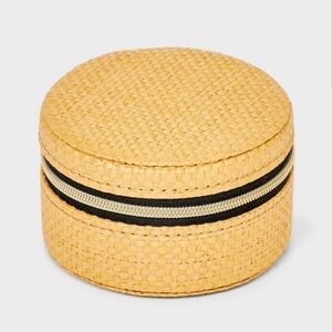 Round Woven Basket Jewelry Organizer Travel